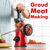 Geedel Manual Meat Grinder: Effortless Home Grinding with 2 Stainless Steel Changeable Blades & Easy Clean-Up