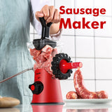 Geedel Manual Meat Grinder: Effortless Home Grinding with 2 Stainless Steel Changeable Blades & Easy Clean-Up