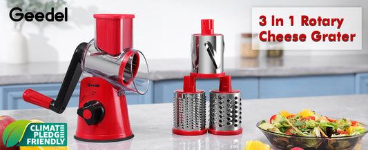 Make Kitchen Prep Effortless with the Geedel Rotary Cheese Grater
