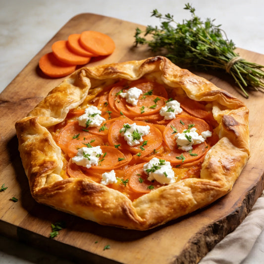 Shaved Carrot & Goat Cheese Galette: Rustic Beauty on a Plate