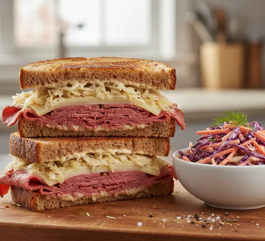 Reuben Sandwich with Homemade Coleslaw