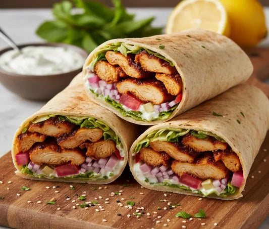 Middle Eastern Chicken Shawarma Wraps