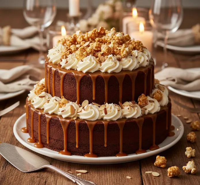 Salted Caramel Tea Toffee Cake