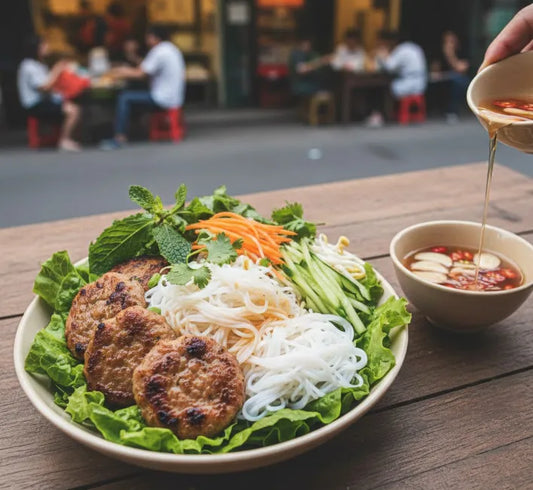 Vietnamese Grilled Pork Noodle Salad Bowl