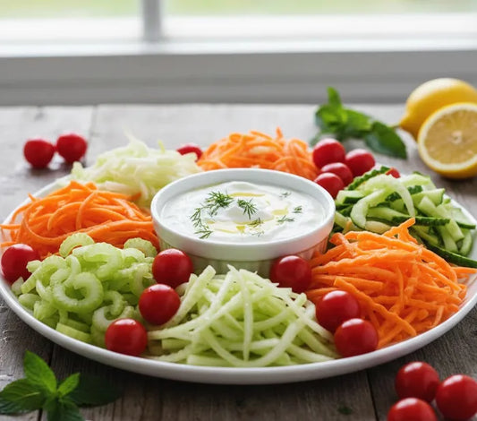 Healthy Veggie Sticks with Greek Yogurt Dip