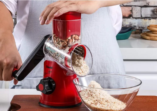 No More Grating Mistakes! This Hand Crank Cheese Grater Has a Guide Plate—Perfect for New Cooks Shredding Veggies for Stir-Fries