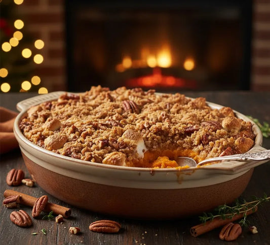 Sweet Potato Casserole Crunch: Marshmallow Clouds, Pecan Snow