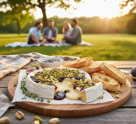 Baked Brie with Fig Jam & Pistachios: Gooey Holiday Magic in One Bite