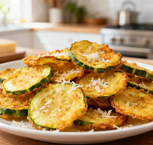 Keto Garlic Parmesan Zucchini Chips