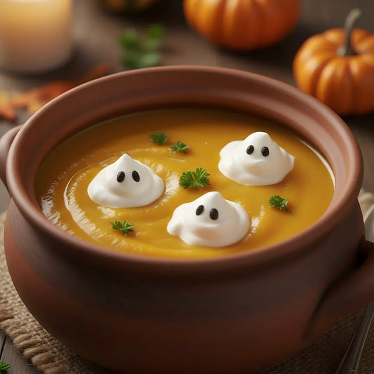 Pumpkin Ghost Cream Soup