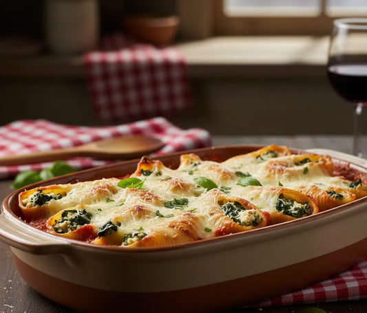 Creamy Spinach &amp; Ricotta Stuffed Shells: Italian Comfort in Every Bite