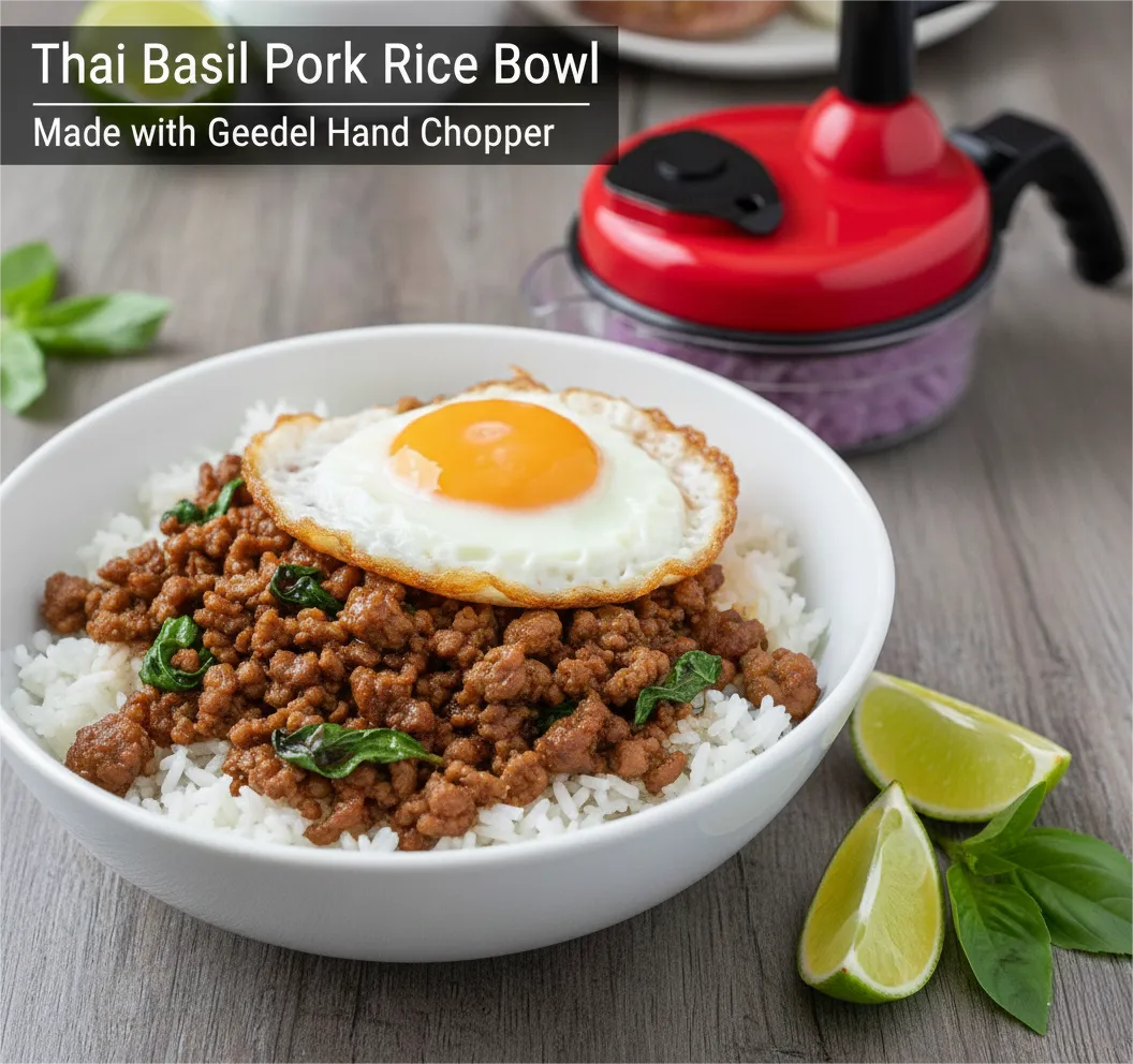 Thai Basil Pork Rice Bowl
