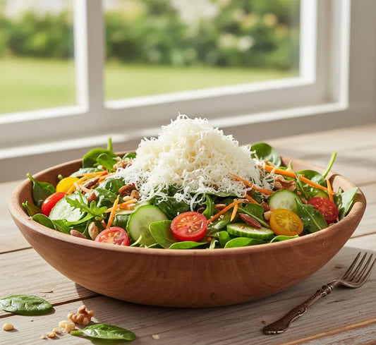 Nutty Cheese Garden Salad