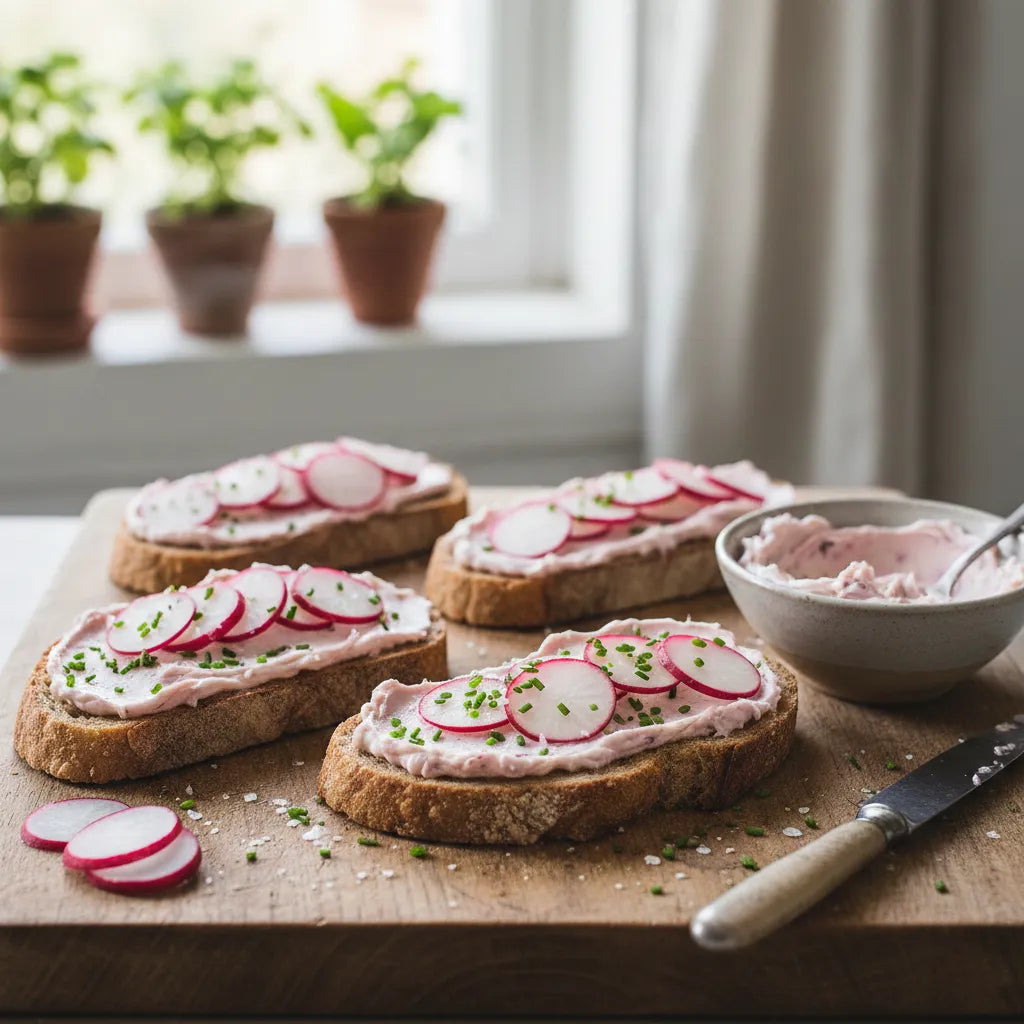 Radish Butter Toasts
