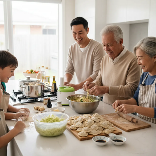 Australian Family-Style Chicken &amp Shredded Cabbage Dumplings