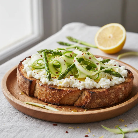 Shaved Asparagus & Ricotta Toast
