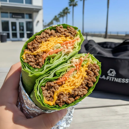 American "Cheesy Beef Lettuce Wrap
