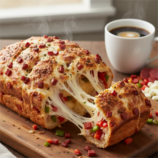 American Pepperoni Cheese Pull-Apart Bread
