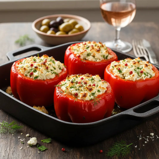 Feta Stuffed Peppers: Juicy, Tangy, Mediterranean Magic