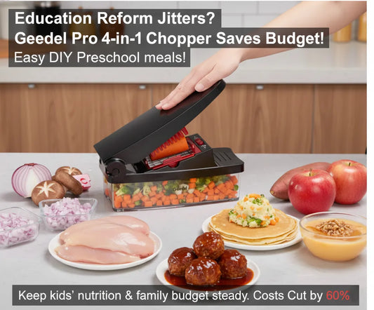 Education Reform Jitters? Geedel Pro 4-in-1 Chopper Saves Budget - Easy DIY Preschool Meals!