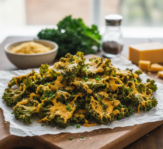 Cheesy Kale Chips: A Crunchy, Healthy Snack