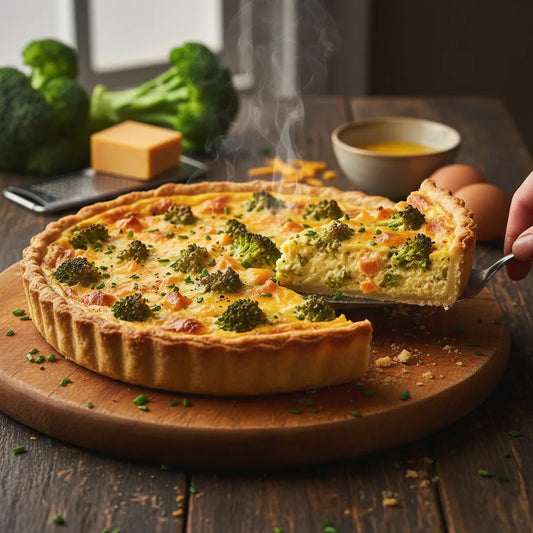 Broccoli Cheddar Quiche