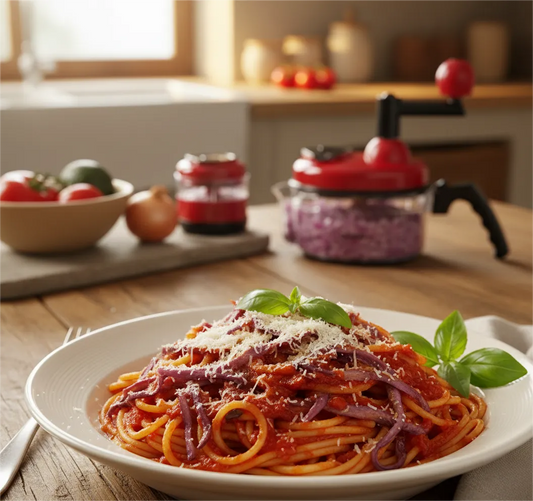 European Rustic Eggplant &amp; Tomato Pasta