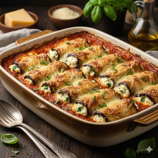 Cheesy Eggplant Rollatini