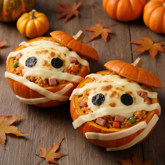 Mummy Stuffed Pumpkin Rice