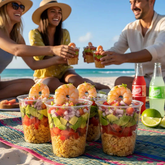 Mexican Lime Avocado Shrimp Cups