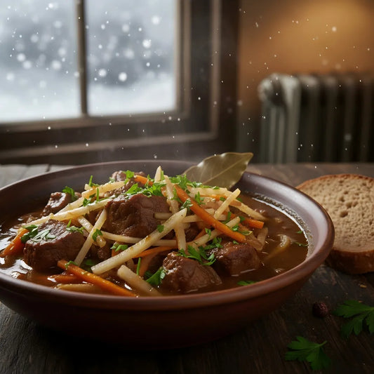 Polish Winter Radish Shredded Beef Stew