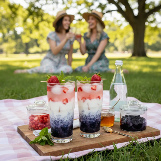 Pink &amp; Blue Berry Yogurt Sparkler