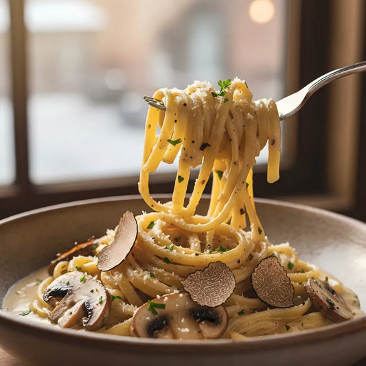 Italian Creamy Truffle Mushroom Pasta