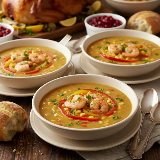 Corn, Shrimp and Vegetable Bisque