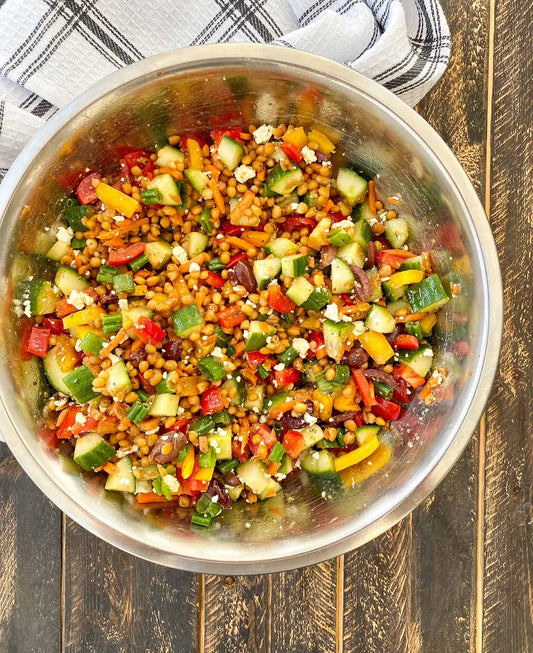 Fiber Frenzy: 15-Minute Rainbow Lentil Salad with the Geedel 4‑in‑1 Vegetable Chopper