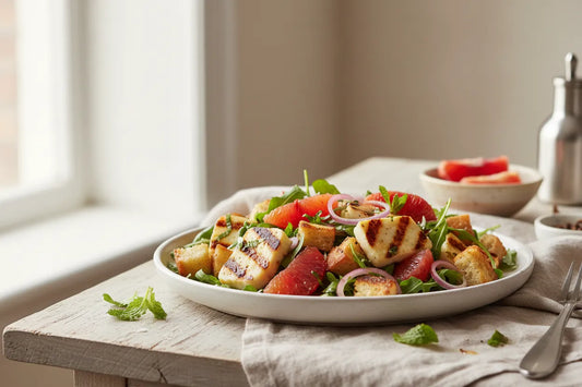 Halloumi and Blood Orange Panzanella Salad