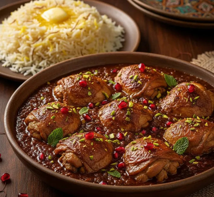 Persian Pomegranate & Walnut Chicken Stew