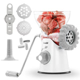Geedel Manual Meat Grinder: Effortless Home Grinding with 2 Stainless Steel Changeable Blades & Easy Clean-Up