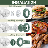 Geedel Manual Meat Grinder: Effortless Home Grinding with 2 Stainless Steel Changeable Blades & Easy Clean-Up